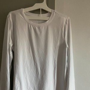 Plain white long sleeve shirt. Size S.